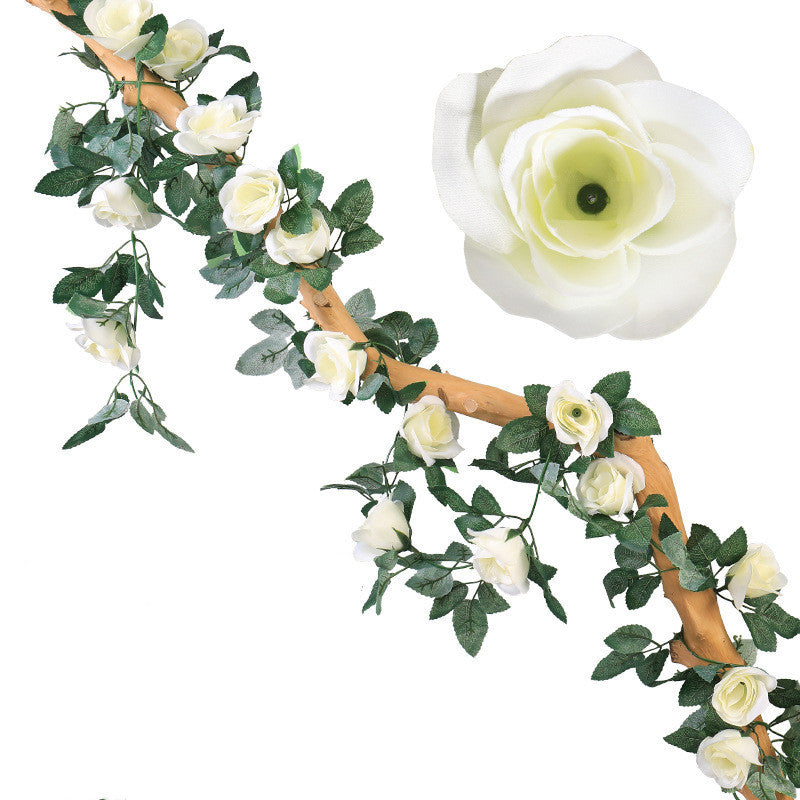 Artificial Rose Flower Rattan Fake Flower Vine Flower Vine Plastic Flower Air Conditioning Tube Block