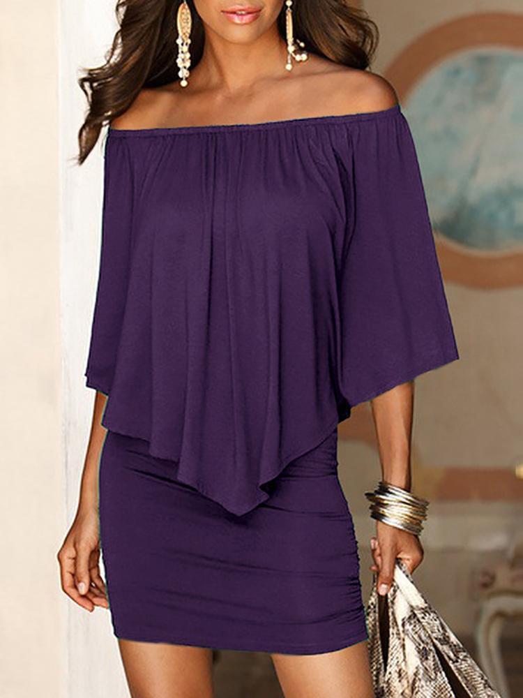 Mini Off Shoulder Sexy Dresses Beach Casual Dress