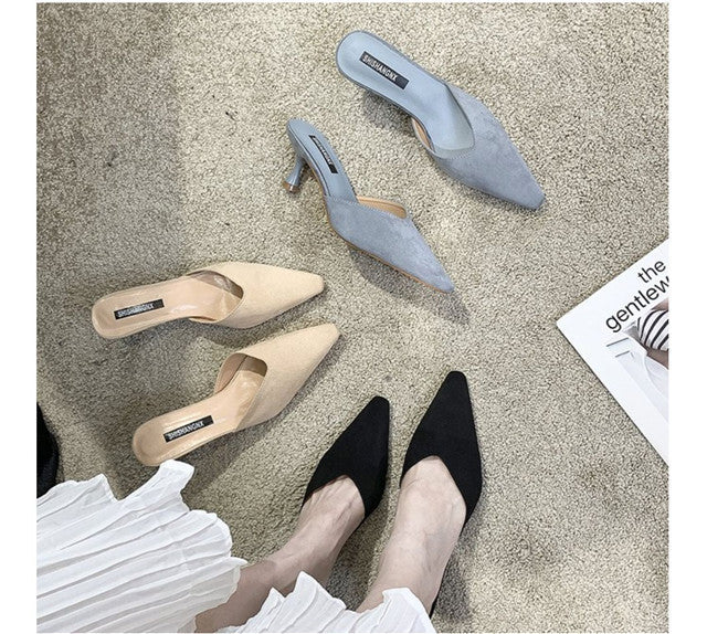 All-match Stiletto Pointed Sandals And Slippers To Wear Fashionable High Heels