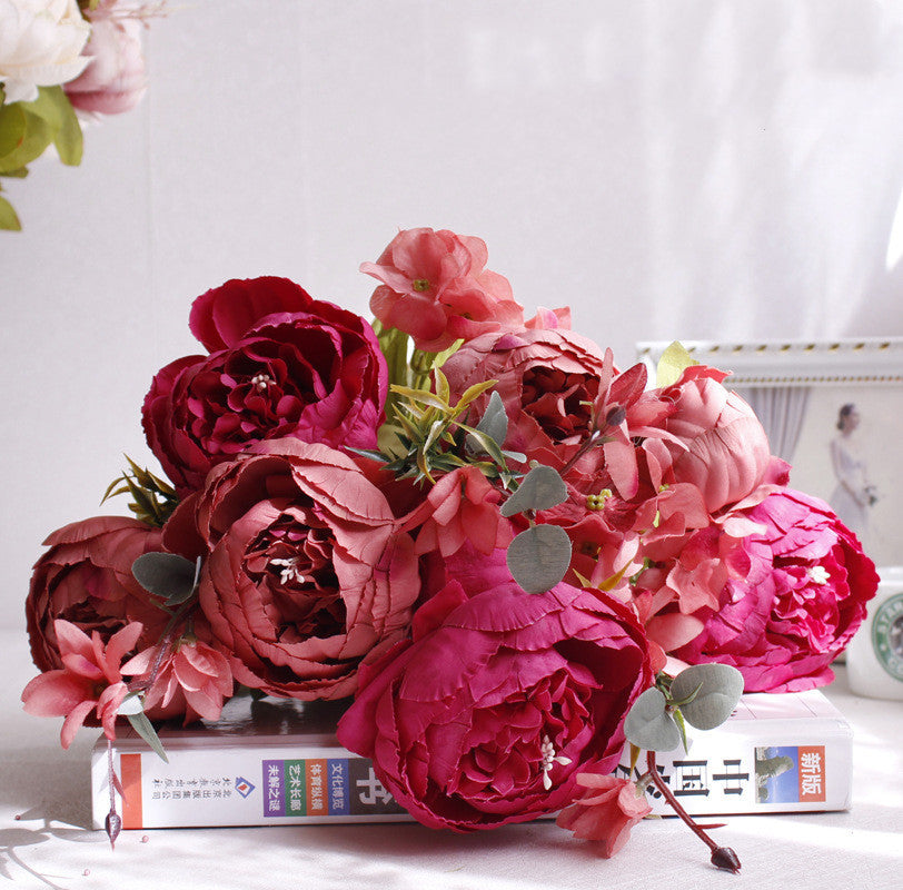 Artificial peony flower bouquet living room decoration