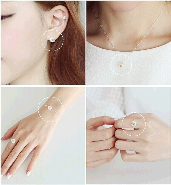 Women's Fashion Personality SUNFLOWER Adjustable Ring