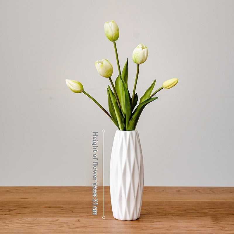 Clear Moist Feeling Flower Tulip Fake Flower Living Room Desktop Furnishings