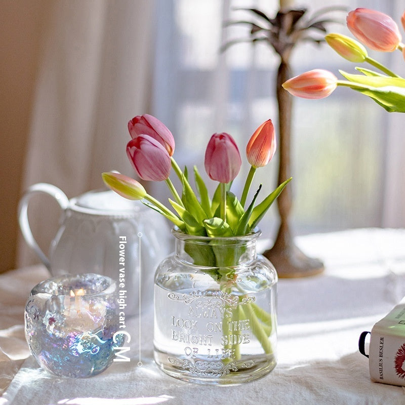 Clear Moist Feeling Flower Tulip Fake Flower Living Room Desktop Furnishings