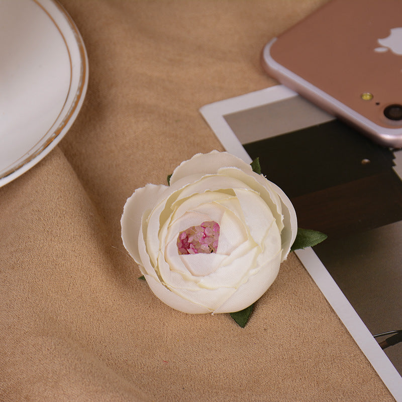 Artificial flower silk cloth flower head