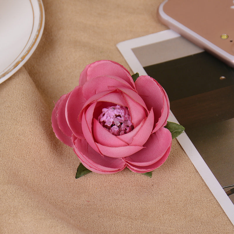 Artificial flower silk cloth flower head