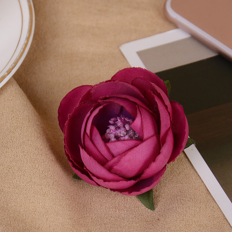 Artificial flower silk cloth flower head