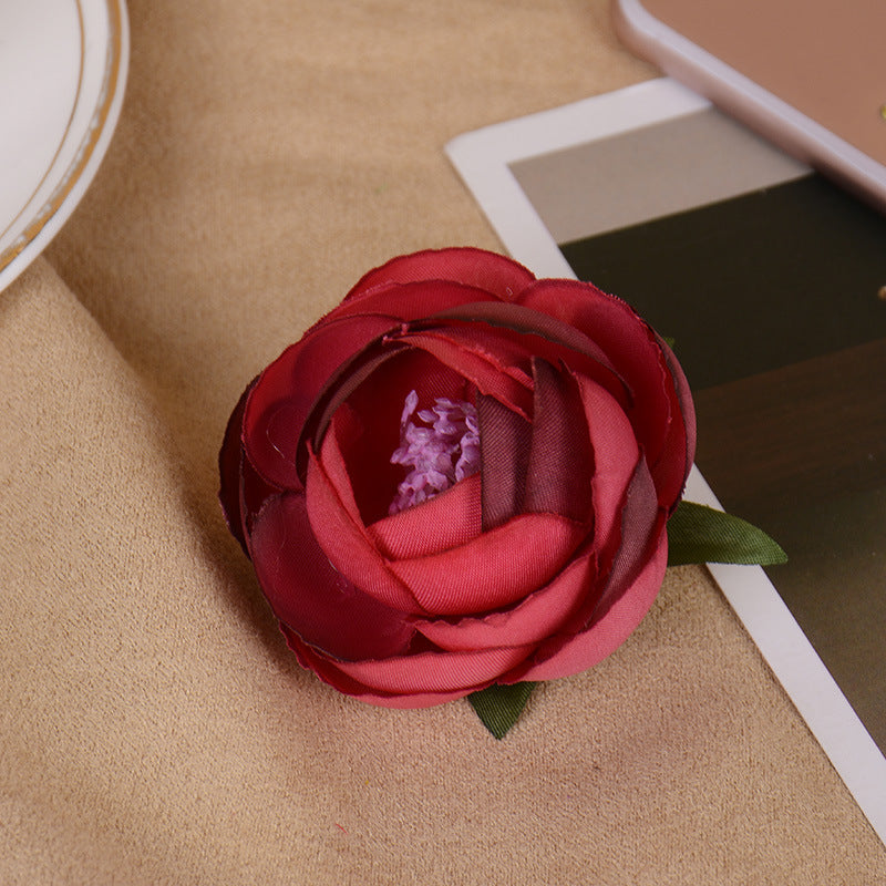 Artificial flower silk cloth flower head