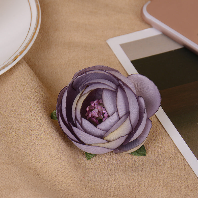 Artificial flower silk cloth flower head