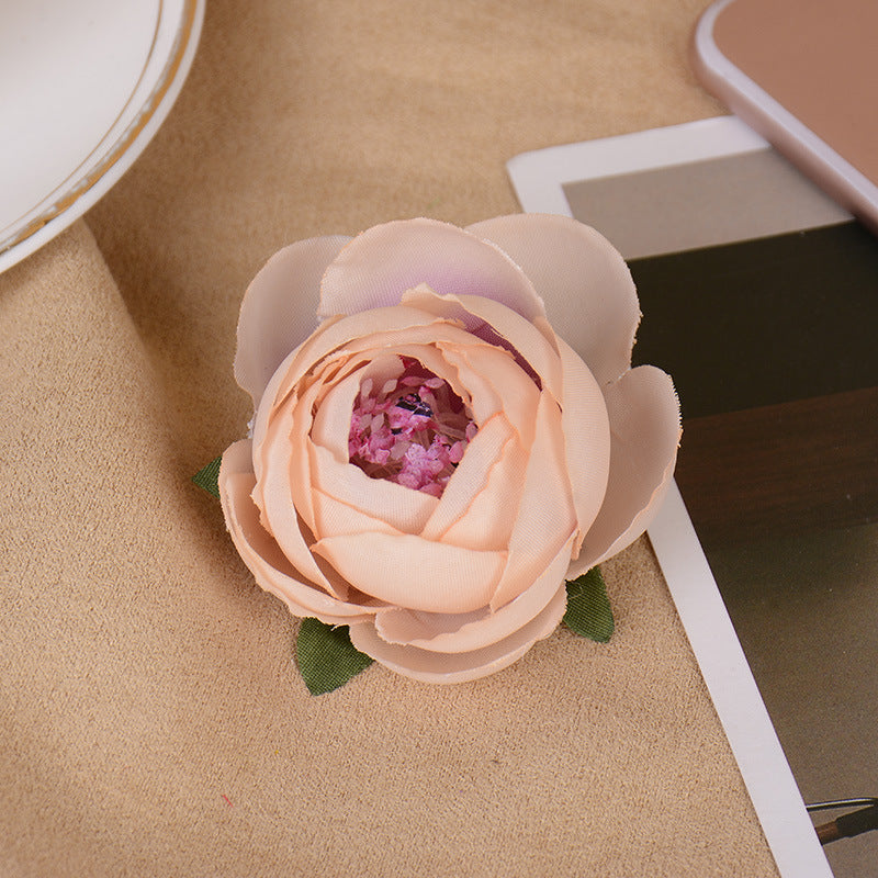 Artificial flower silk cloth flower head