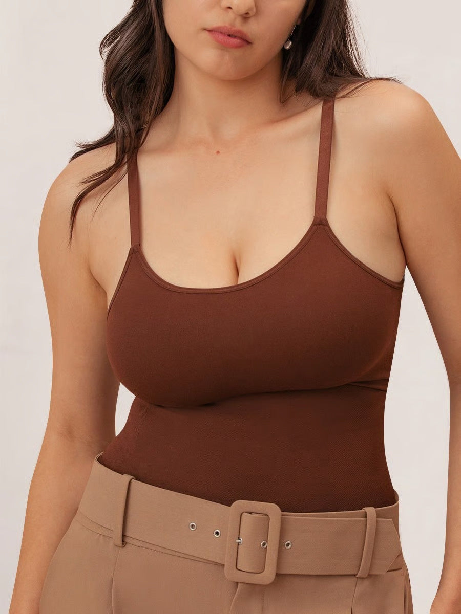 Women's Solid Color Long Sling Slimming Clothes