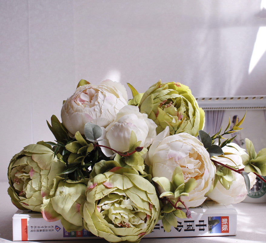Artificial peony flower bouquet living room decoration