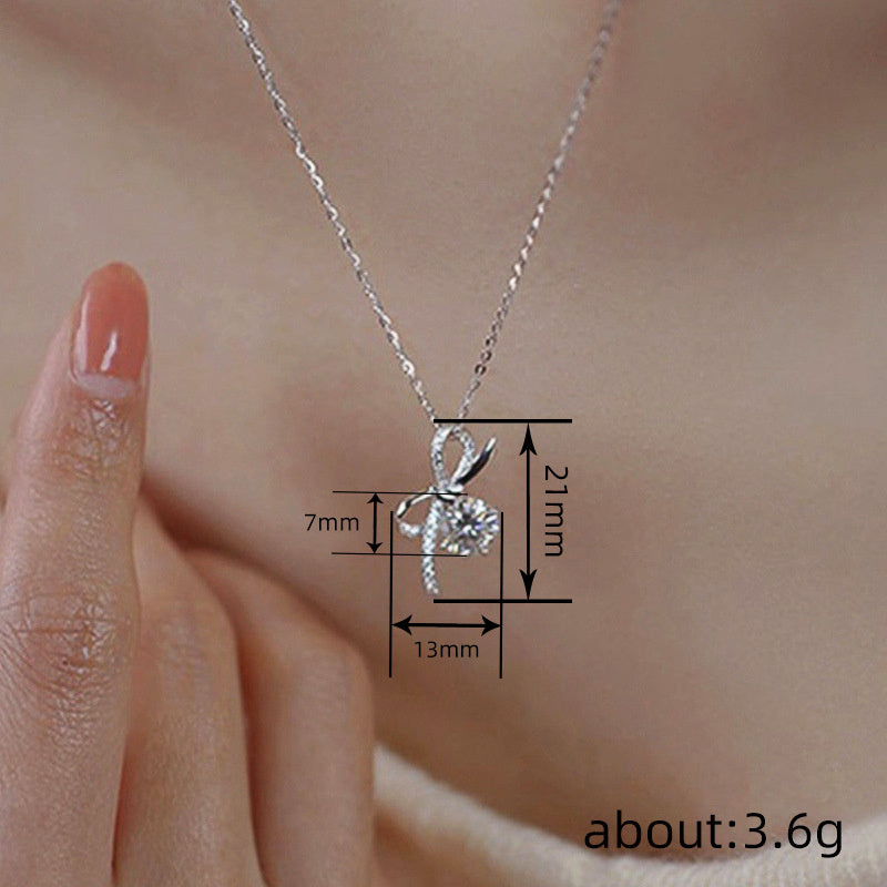 EU And South Korea Bow Necklace For Women Delicate Lady