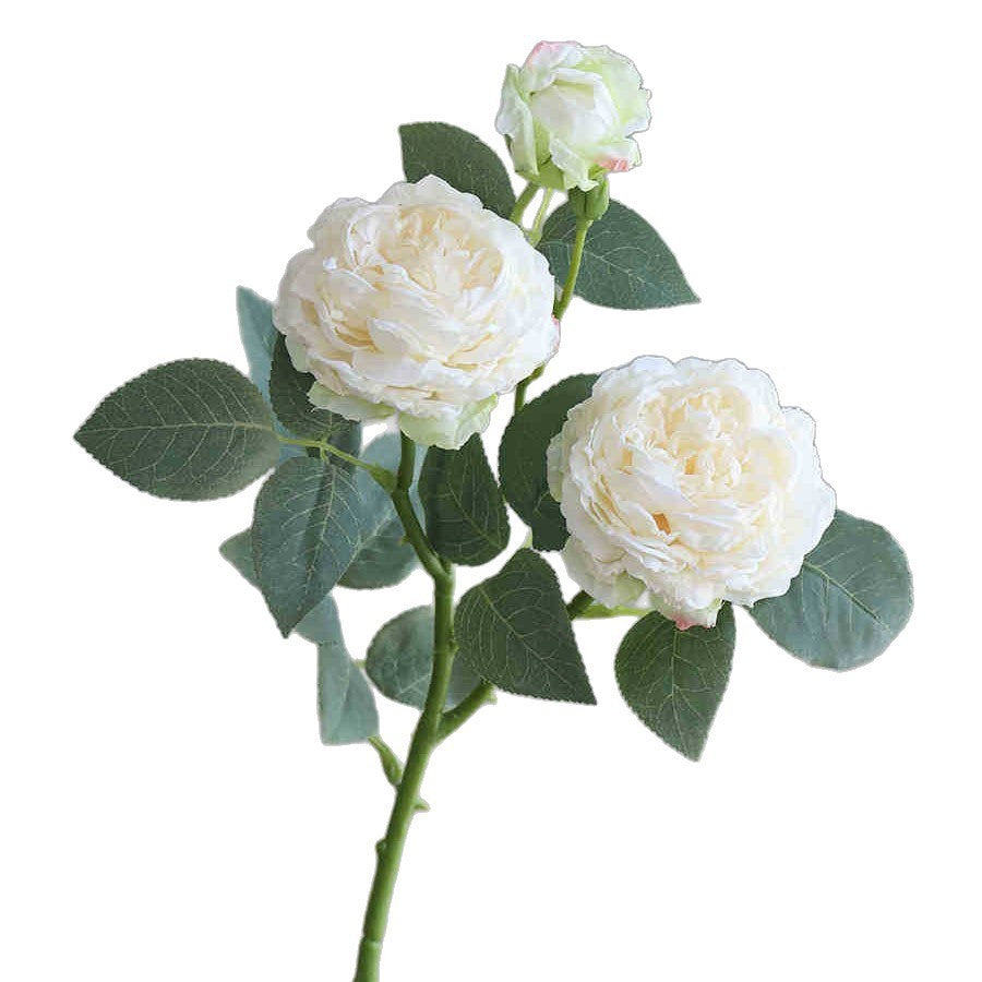 Simple Living Room Focusing Edge 3 Head Emulational Rose Flower