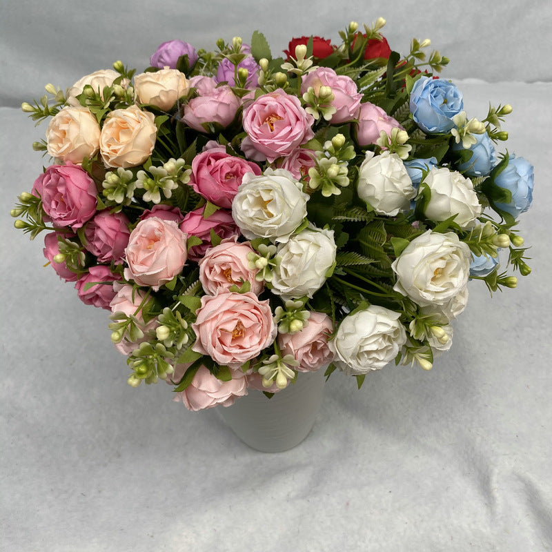 Brushed Cloth Starry Peony Artificial Flower Living Room Decoration Artificial Flower Home Store Display Fake Flower