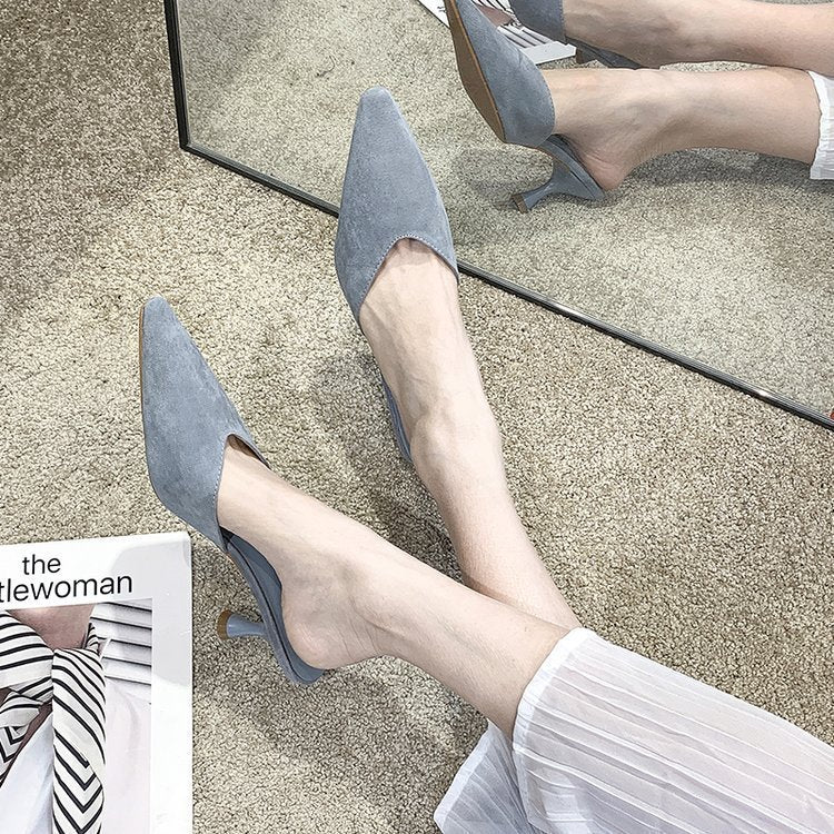 All-match Stiletto Pointed Sandals And Slippers To Wear Fashionable High Heels
