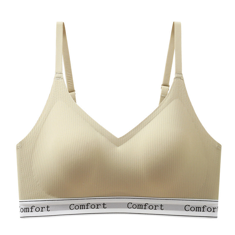 Yoga Fashion Letters Gathering Bra Women