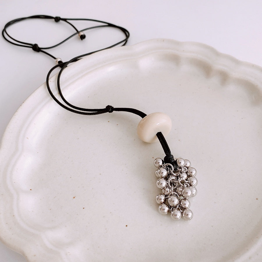 Ring Pendant Necklace Simple Fashion Elegant Sweater Chain