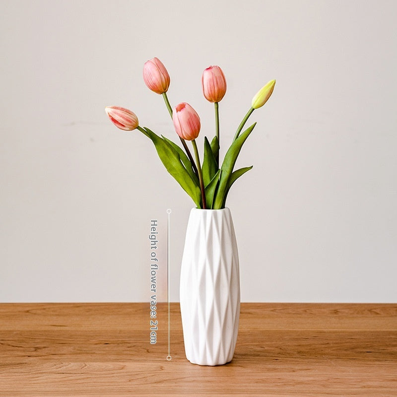 Clear Moist Feeling Flower Tulip Fake Flower Living Room Desktop Furnishings