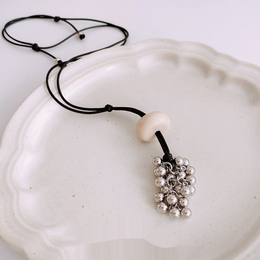 Ring Pendant Necklace Simple Fashion Elegant Sweater Chain