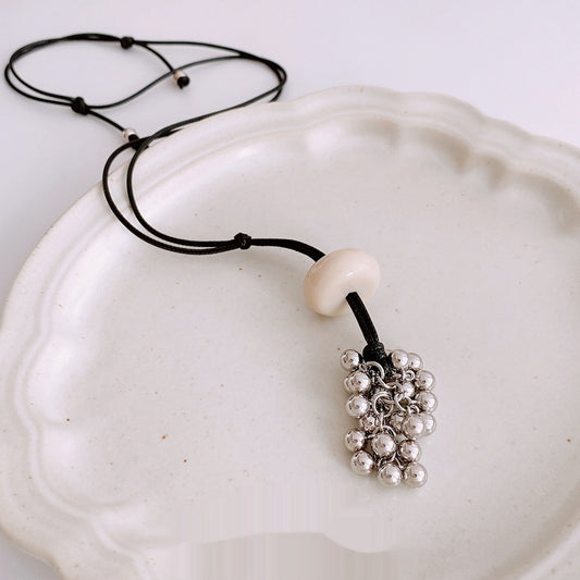 Ring Pendant Necklace Simple Fashion Elegant Sweater Chain