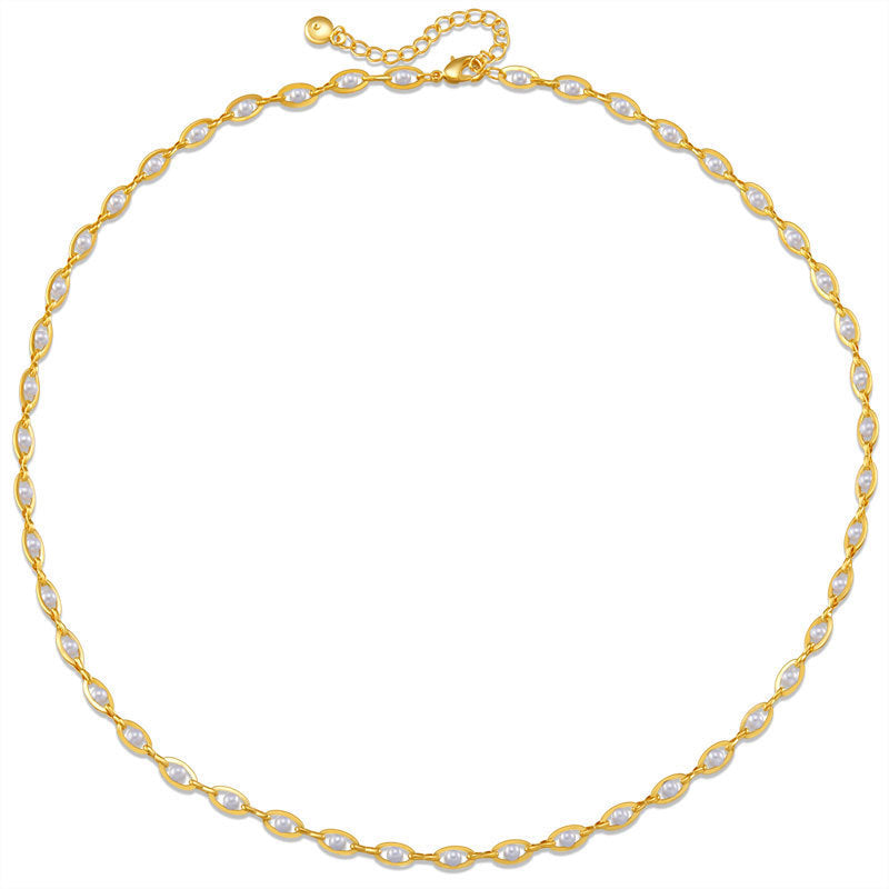 Color-preserving Retro High-grade Elegant Graceful French Necklace