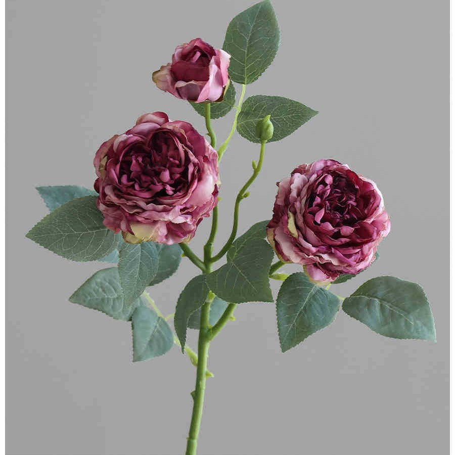 Simple Living Room Focusing Edge 3 Head Emulational Rose Flower