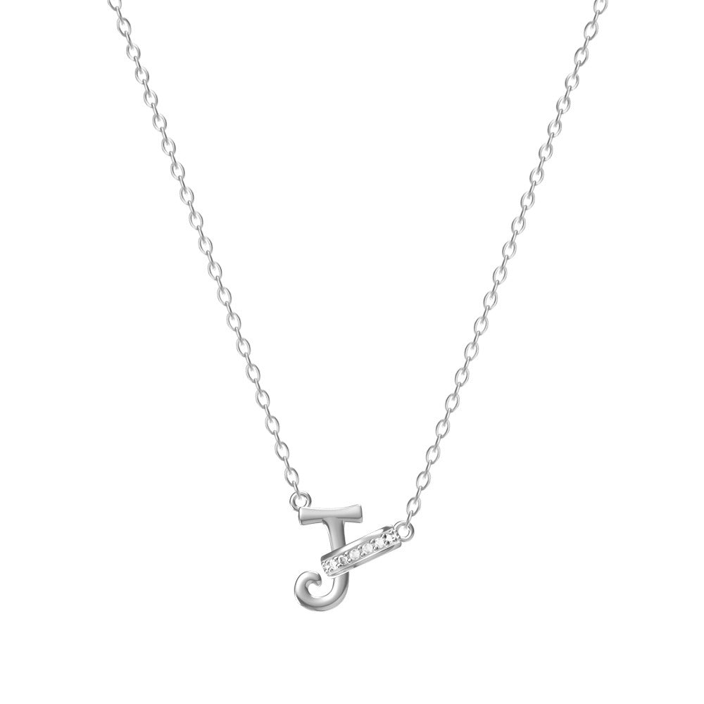 Women's 26-letter Necklace With Diamond Titanium Steel No Fading Clavicle Chain