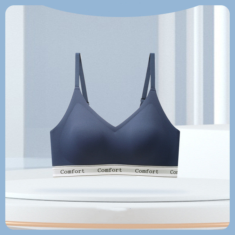 Yoga Fashion Letters Gathering Bra Women