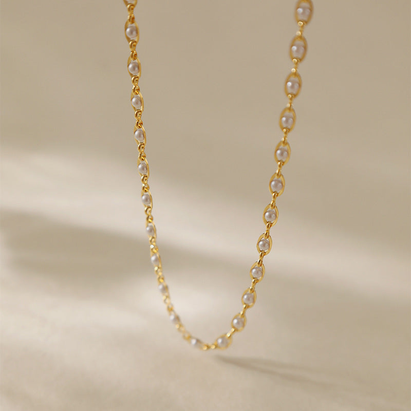 Color-preserving Retro High-grade Elegant Graceful French Necklace