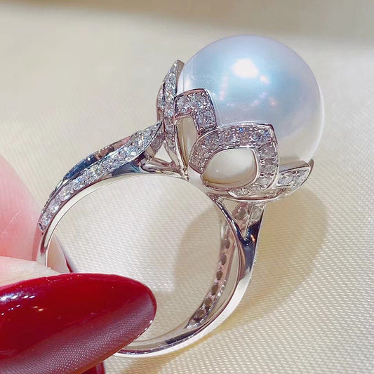 Baroque Pearl Female Receptacle Ring