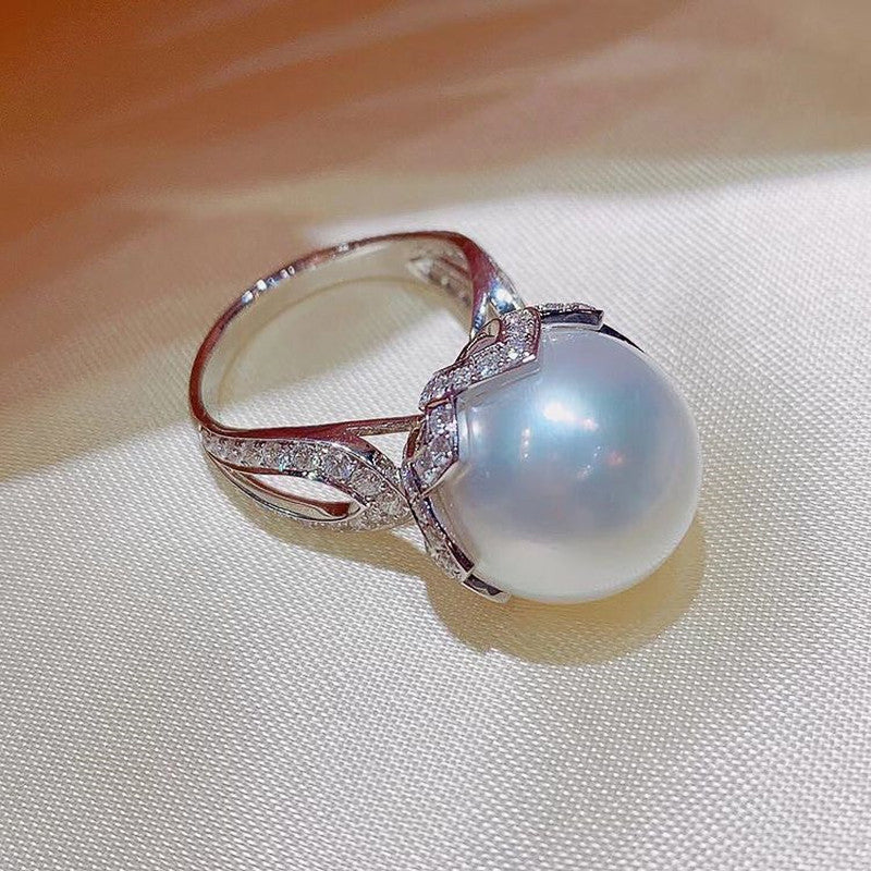 Baroque Pearl Female Receptacle Ring