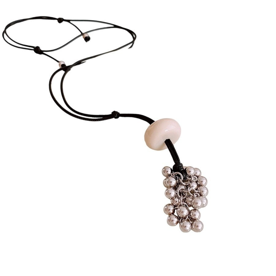 Ring Pendant Necklace Simple Fashion Elegant Sweater Chain