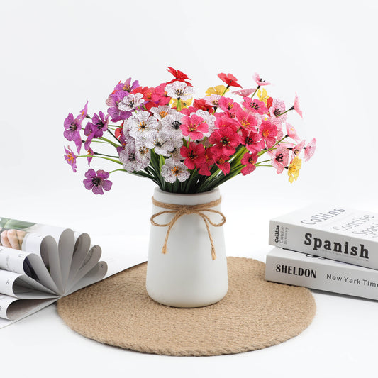 Outdoor Living Room Home Five Fork Spring Grass Flowers Wedding Decorations