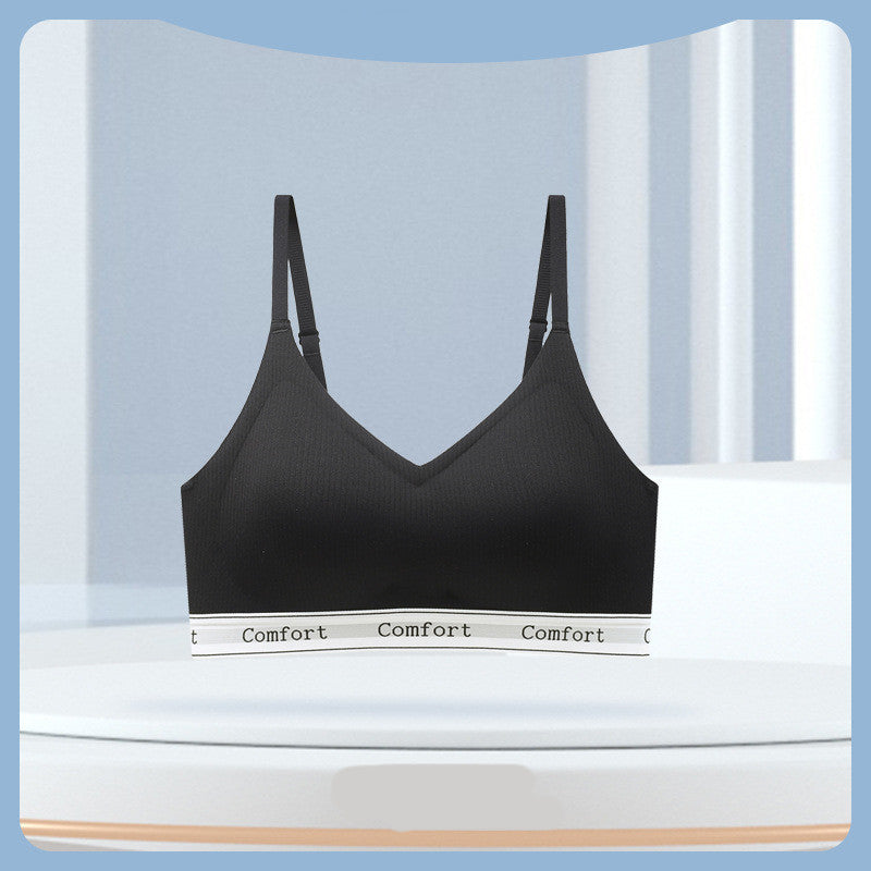 Yoga Fashion Letters Gathering Bra Women