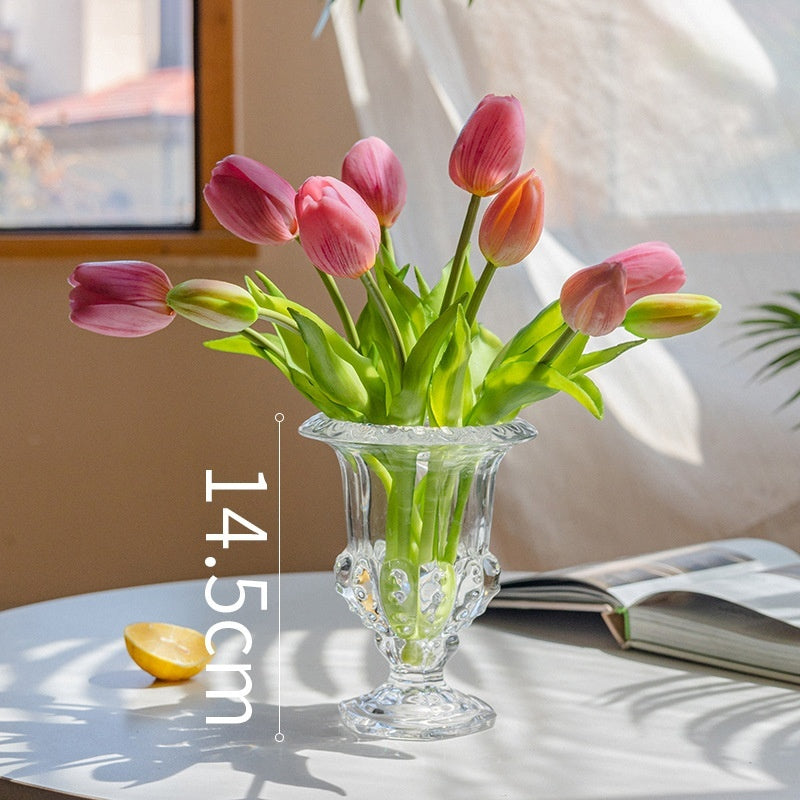 Clear Moist Feeling Flower Tulip Fake Flower Living Room Desktop Furnishings
