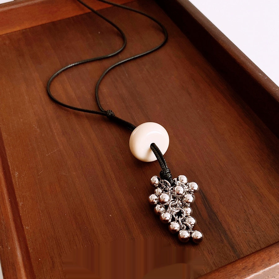 Ring Pendant Necklace Simple Fashion Elegant Sweater Chain