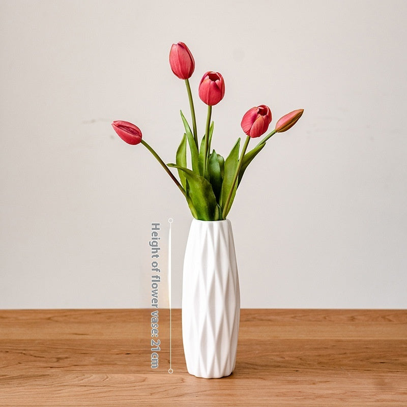 Clear Moist Feeling Flower Tulip Fake Flower Living Room Desktop Furnishings
