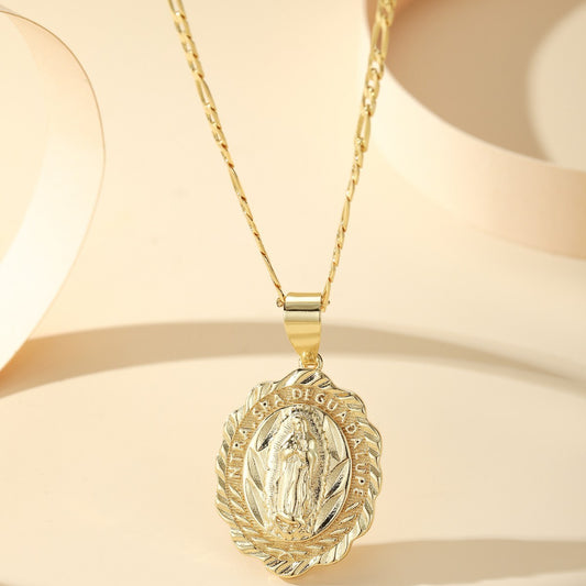 Retro Personalized Accessories Long Popular Religious Virgin Mary Necklace