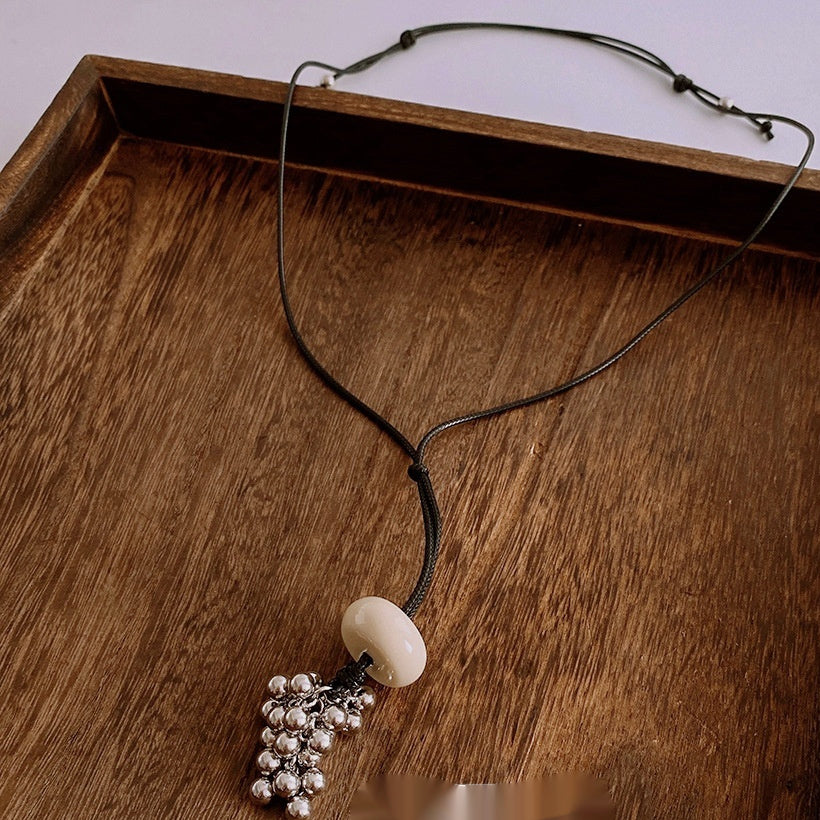 Ring Pendant Necklace Simple Fashion Elegant Sweater Chain